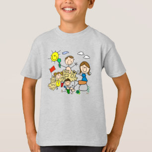 Camiseta El palillo figura la diversión de la playa de la