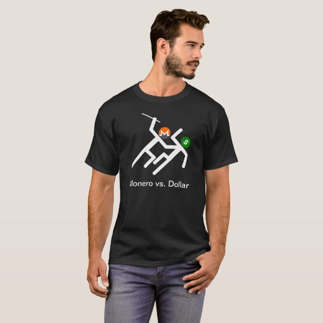 Camiseta El palillo figura Monero contra dólar de EE. UU. (Anverso completo)