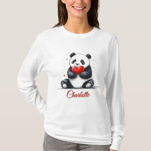 Camiseta El Panda lindo con el nombre de Personalizable