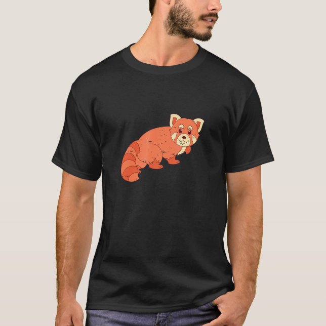 Camiseta El Panda Rojo Chino Animal Forestal de Fauna Silve (Anverso)