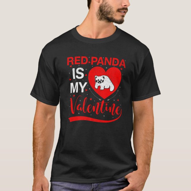 Camiseta El Panda Rojo Es Mi Carne Divertida De San Valentí (Anverso)
