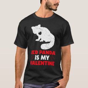 Camiseta El Panda Rojo Es Mi Valentin De Panda Rojo Funny D