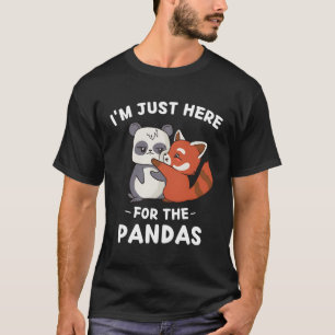 Camiseta El Panda Rojo Kawaii Estoy Aquí Por Los Pandas