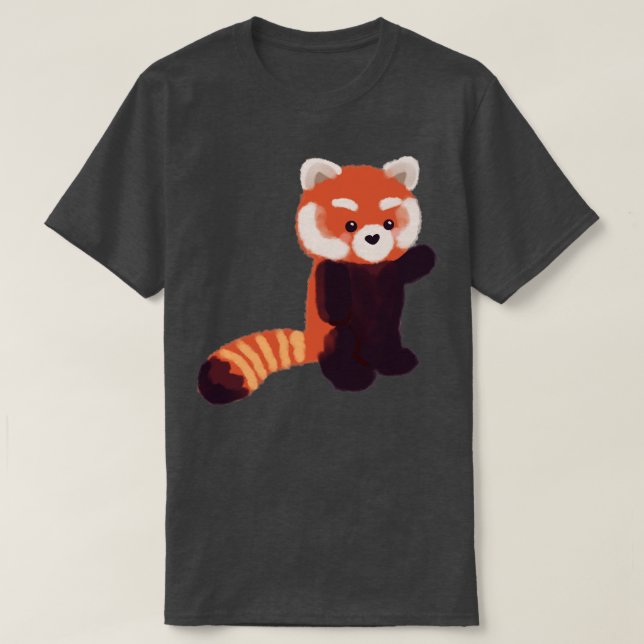 Camiseta El panda rojo lindo de pie (Diseño del anverso)
