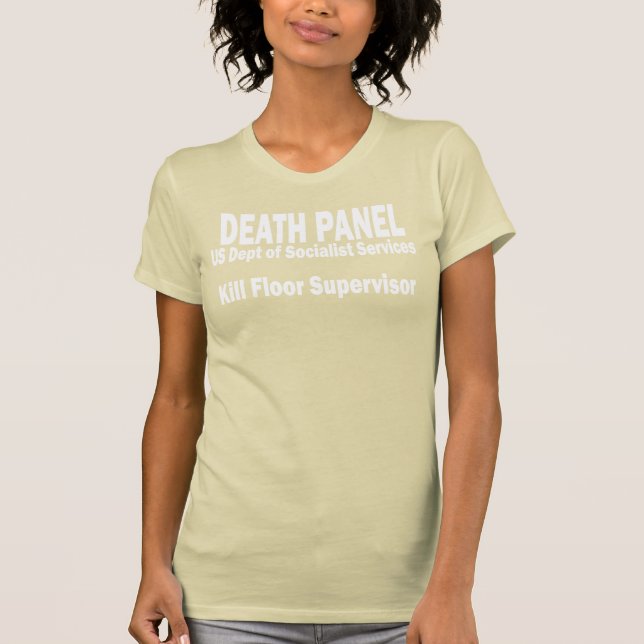 Camiseta El panel de la muerte - supervisor del piso de la (Anverso)