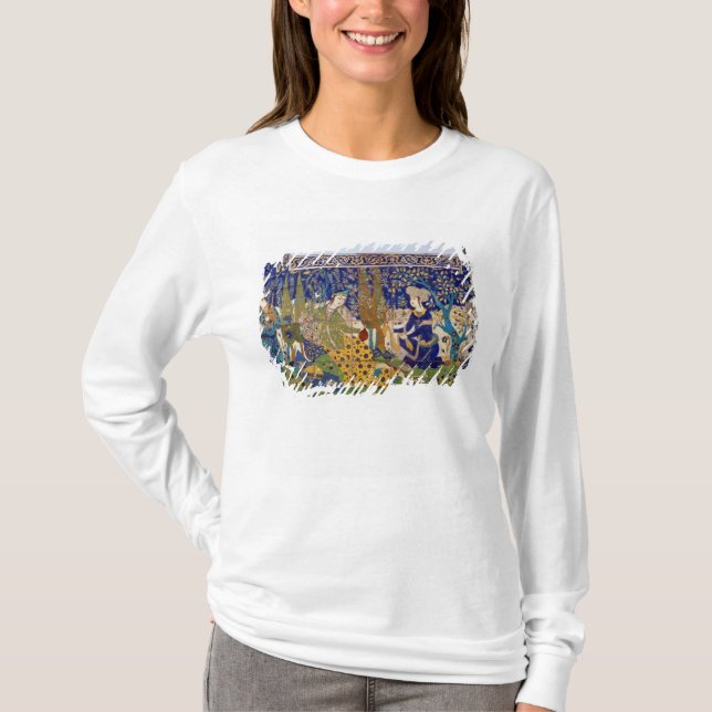 Camiseta El panel del teja-work esmaltado de la loza de (Anverso)