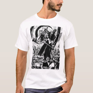 Camiseta El panel negro del cuerpo de la linterna - blanco