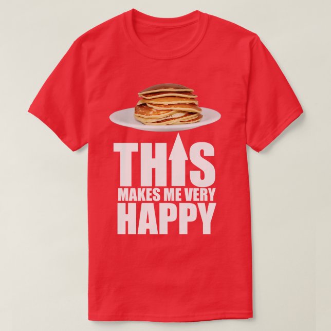 Camiseta El panqueque me hace feliz (Diseño del anverso)