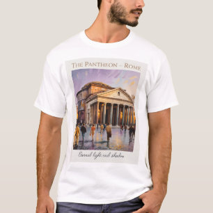 Camiseta El Panteón Roma Italia Acuarela Vintage Viajes