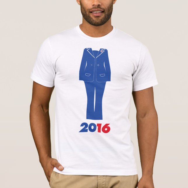 Camiseta El Pantsuit de Hillary Clinton - 2016 (Anverso)