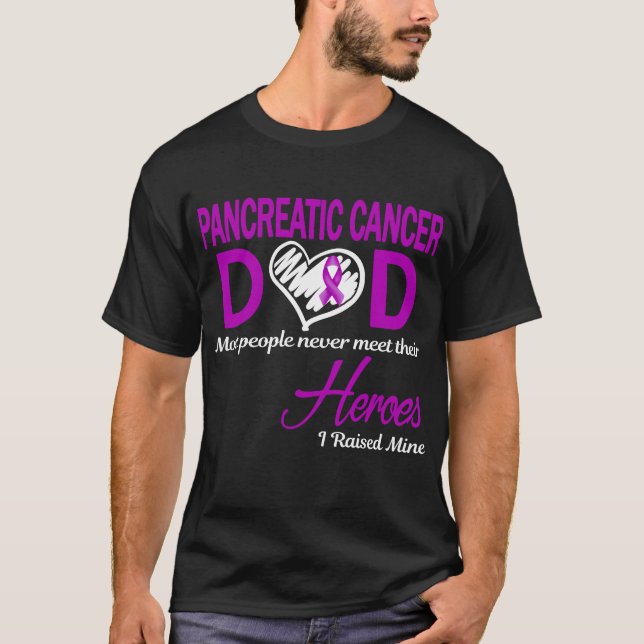 Camiseta El papá de cáncer de páncreas que crié el mío (Anverso)