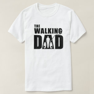 Camiseta El papá de Newfoundland que camina (Letras oscuras