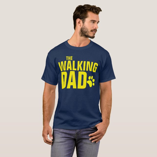 Camiseta El papá del perro que camina (Anverso completo)