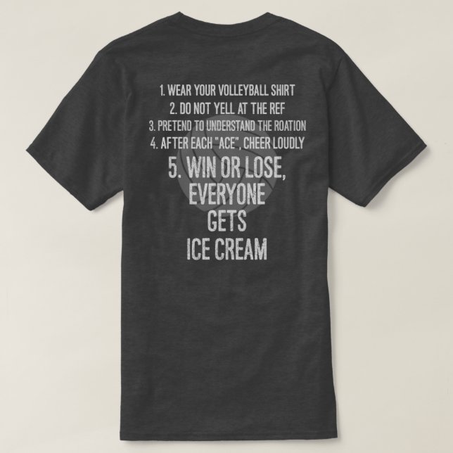 Camiseta El papá del voleibol (Reverso del diseño)