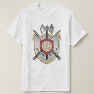 Camiseta El papá Knights el escudo de la batalla