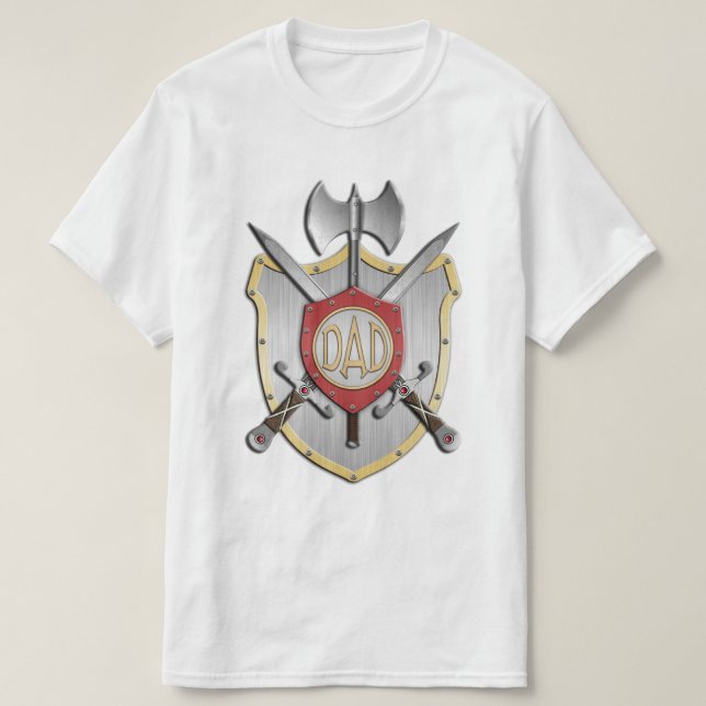 Camiseta El papá Knights el escudo de la batalla (Diseño del anverso)