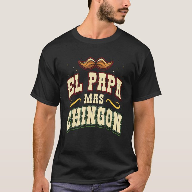 Camiseta El Papa Mas Chingon Proud Mexican Country Mexico L (Anverso)