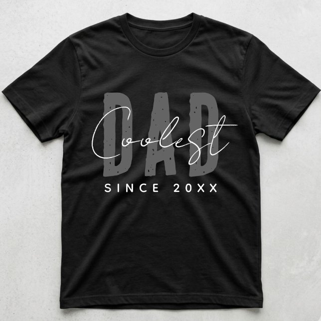 Camiseta El Papá Más Genial Desde 20XX Moderno Divertido Si (Subido por el creador)