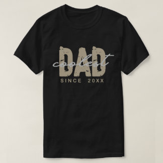 Camiseta El papá más genial desde 20XX Tipografía Día del