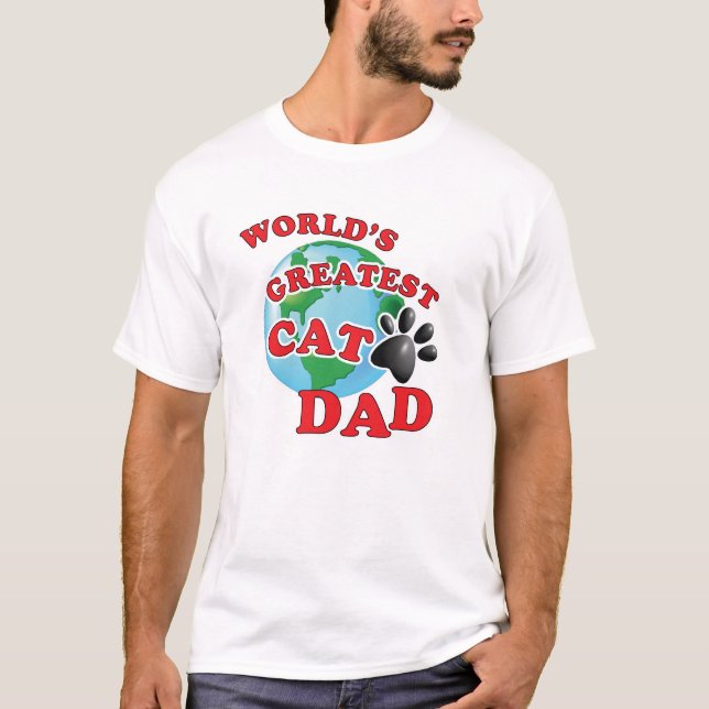 Camiseta El papá más grande de la pata del gato del mundo (Anverso)