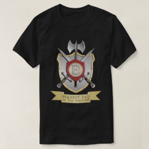 Camiseta El papá más valiente del reino Escudo