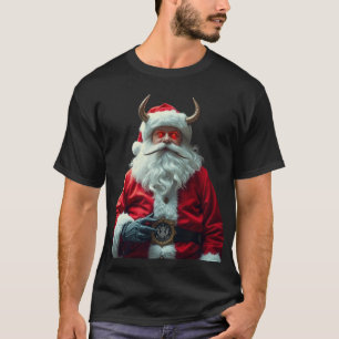 Camiseta El Papá Noel Demonio con los cuernos