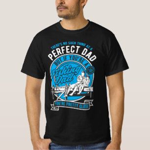 Camiseta El papá perfecto es el padre de la pesca