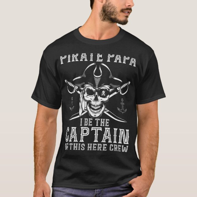 Camiseta El Papa Pirata De Los Hombres Sea El Capitán De Es (Anverso)