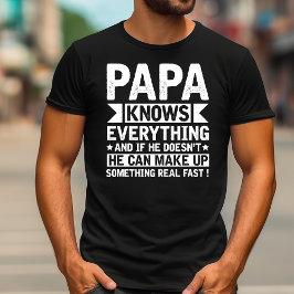 Camiseta El papá vintage lo sabe todo | Divertido papá