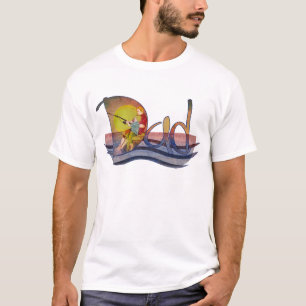 Camiseta El papá y el hijo que pescan el texto artístico