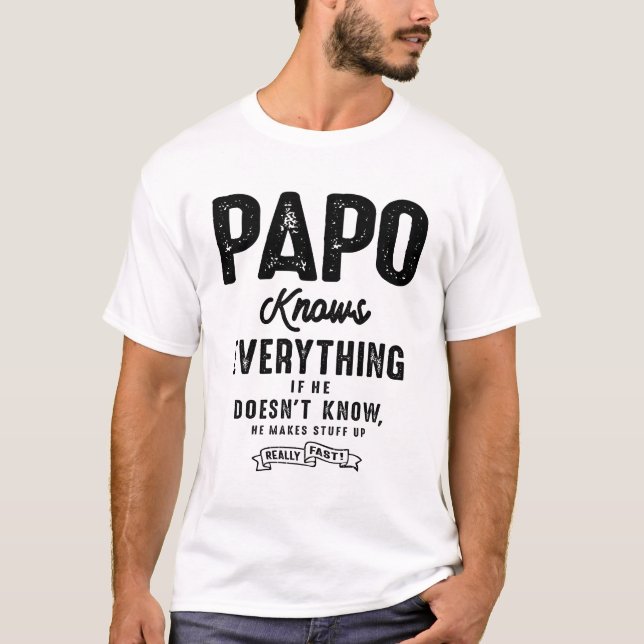 Camiseta El papo lo sabe todo - Día del padre (Anverso)