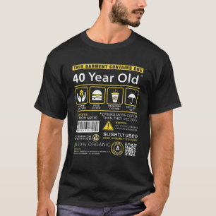 Camiseta El Paquete De 40 Años Contiene Un Gracioso Cumple