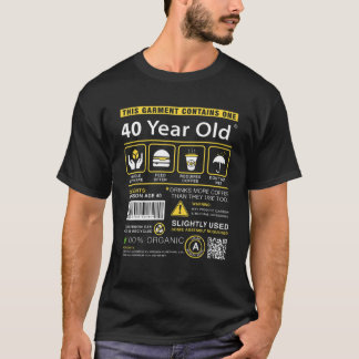 Camiseta El Paquete De 40 Años Contiene Un Gracioso Cumplea