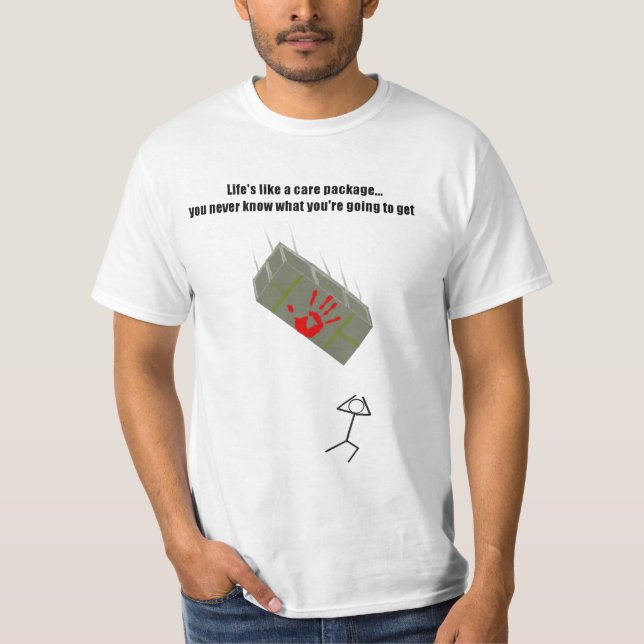 Camiseta ¡El paquete de alimentos tiene cuidado! (Anverso)