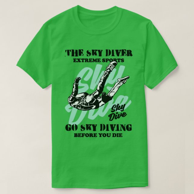 Camiseta El paracaidismo Skydiver (Diseño del anverso)