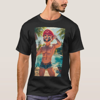 Camiseta El paraíso de Mario con la diversión de la piscina