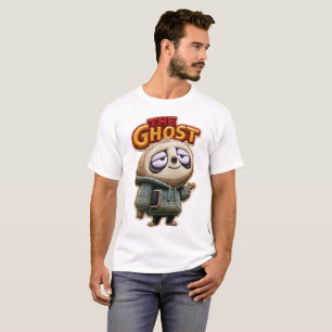 Camiseta El parche bordado divertido del perezoso fantasma