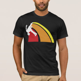 Camiseta el parkour alinea colores calientes