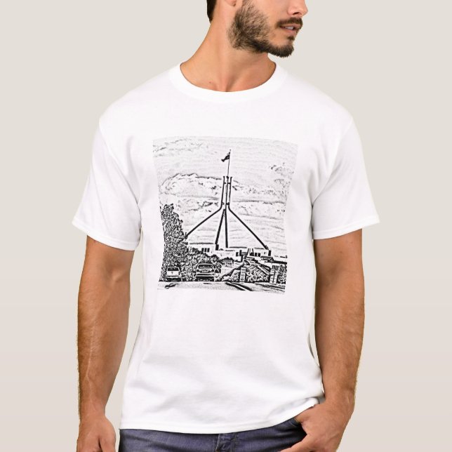 Camiseta El parlamento australiano - Canberra (Anverso)