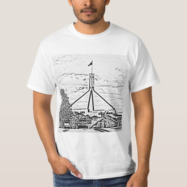 Camiseta El parlamento australiano - Canberra (Anverso)