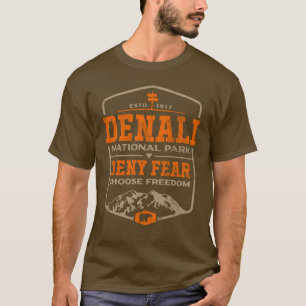 Camiseta El Parque Nacional Retro Denali Niega El Senderism