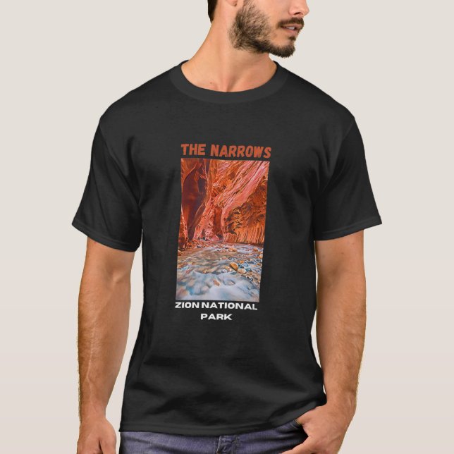 Camiseta El Parque Nacional Sion de Narrows Hike Utah (Anverso)