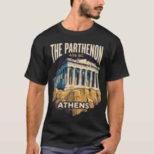Camiseta El Partenón Atenas Grecia Póster de viaje vintage