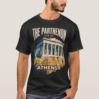 Camiseta El Partenón Atenas Grecia Póster de viaje vintage