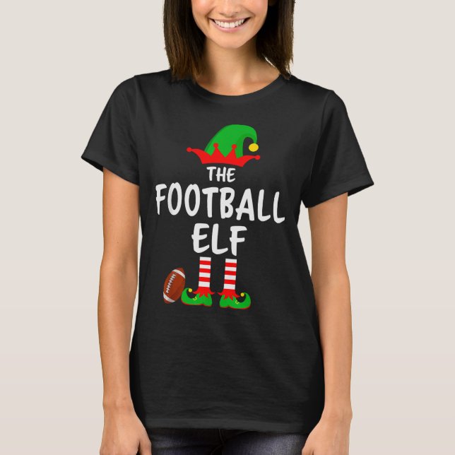 Camiseta El partido de fútbol elfo familia Navidad coincide (Anverso)