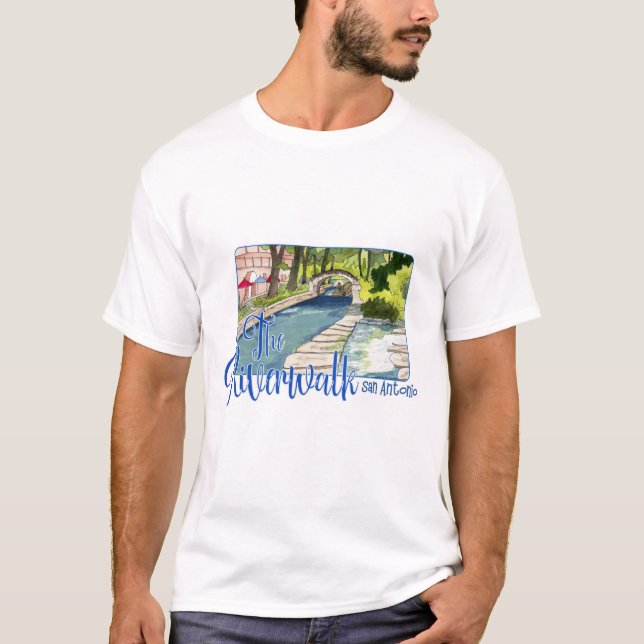 Camiseta El paseo fluvial, San Antonio Texas (Anverso)