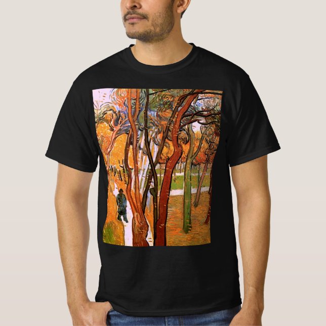 Camiseta El Paseo: Hojas Caídas por Vincent van Gogh (Anverso)