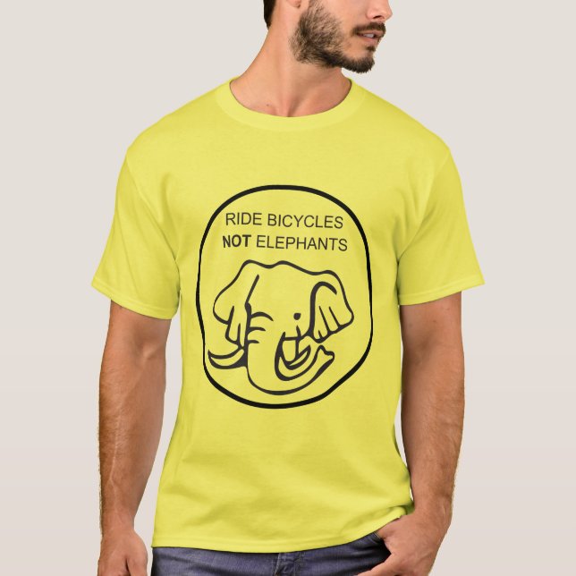 Camiseta El paseo monta en bicicleta no elefantes (Anverso)