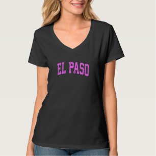 Camiseta El Paso Texas Tx Vintage Deporte Atlético Rosa