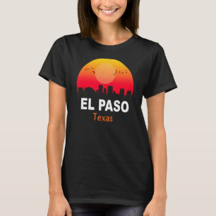 Camiseta El Paso Texas Vintage Sunset Retro Estado de Estad